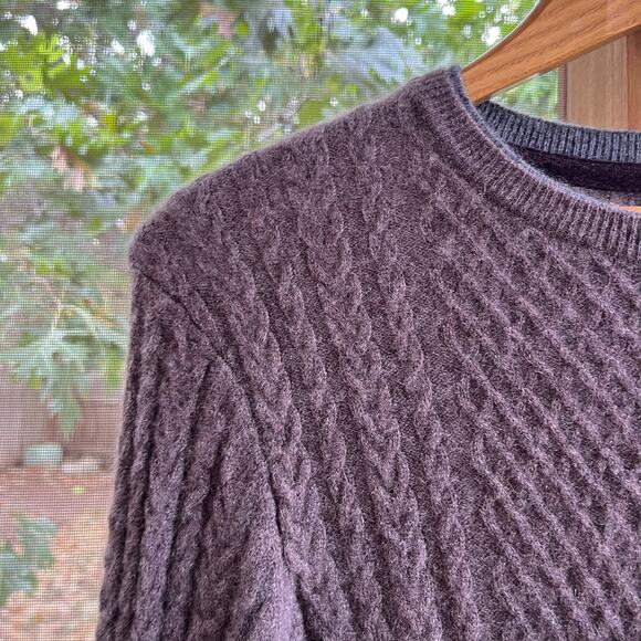 JOS A. Bank Reserve Women's Brown 100% Cashmere Cable Knit Sweater Size M - Picture 3 of 6